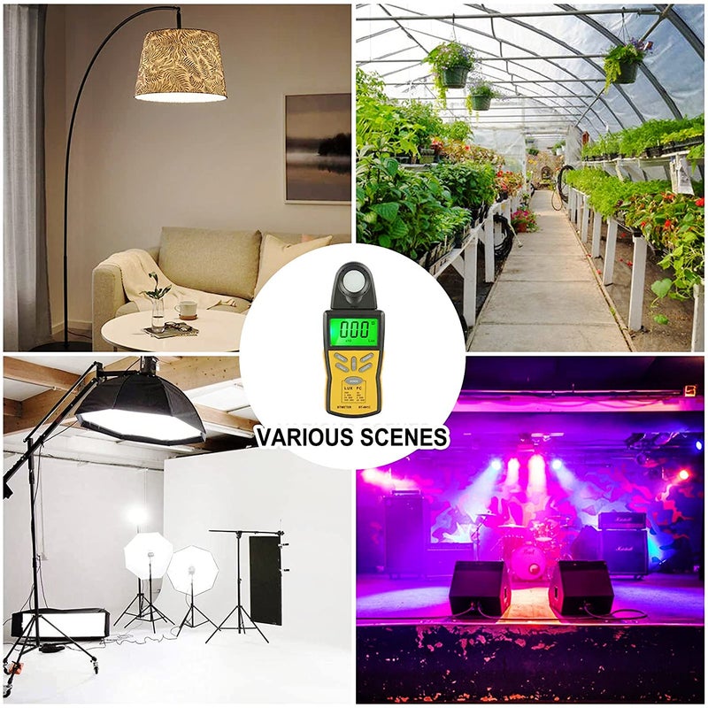 BTMETER Digital Illuminance Light Meter BT-881C,Lumen/FC Photometer,Luxmeter Sensor Measure 0.1~200000 Lux (0.01~20000FC) Lights,Bright Tester for Photography, Plant, Foot Candle - Image 3